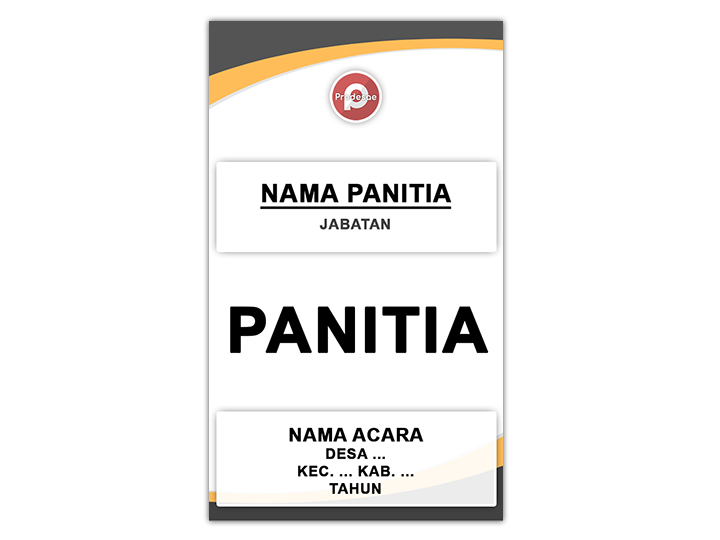 Download Desain Tempalte ID Card Panitia PSD