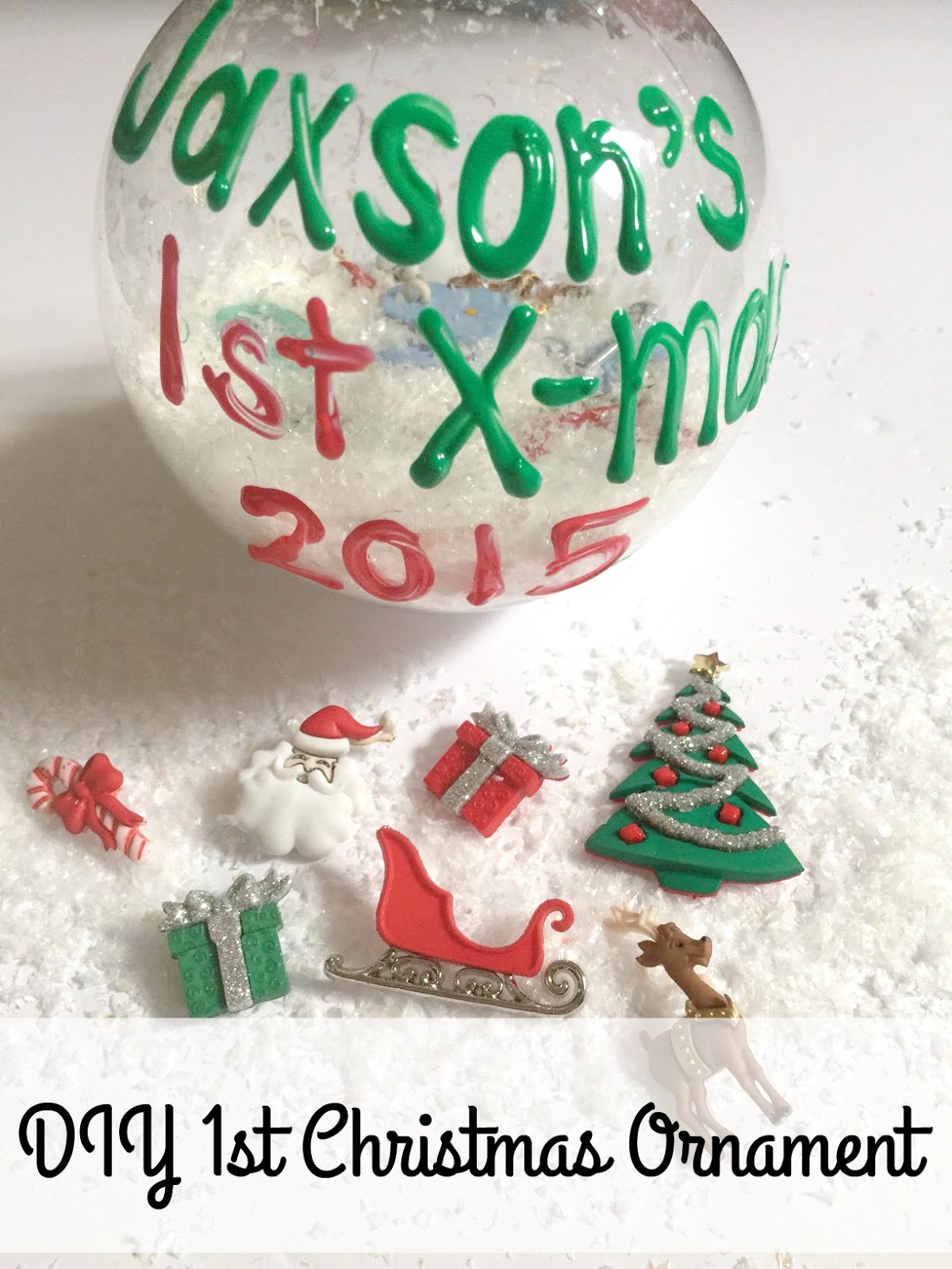 Life With 4 Boys DIY  Baby  s First Christmas  Ornament  Craft