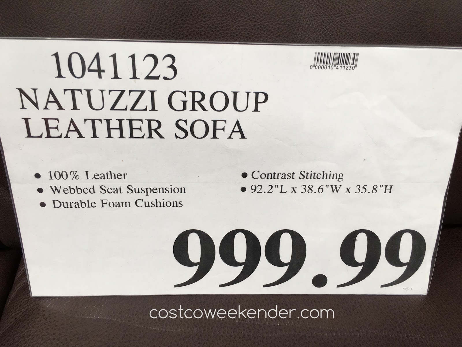 natuzzi group leather sofa 1041123
