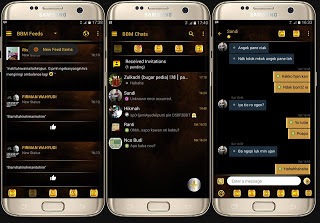 BBM Black Gold Simple V3.1.0.13 Apk Update Terbaru