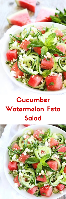 Cucumber Watermelon Feta Salad