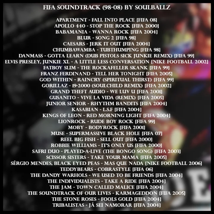 PES 2021 FIFA Soundtrack (98-08) by SoulBallZ