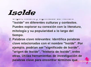 significado del nombre Isolde