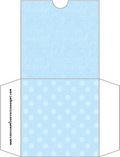 Light Blue with Polka Dots Free Printable CD Case.