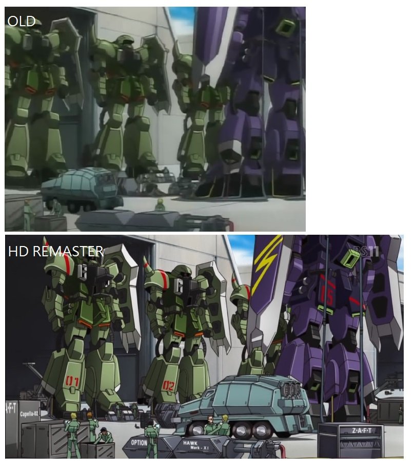 Gundam Guy Mobile Suit Gundam Seed Destiny Hd Remaster Episodes Comparison Images Updated 8 16 13