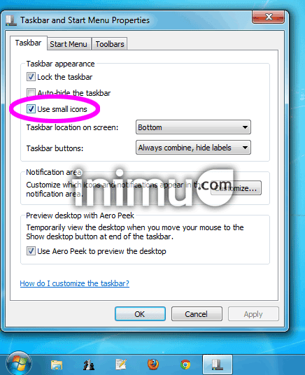 perkecil-taskbar-windows-7
