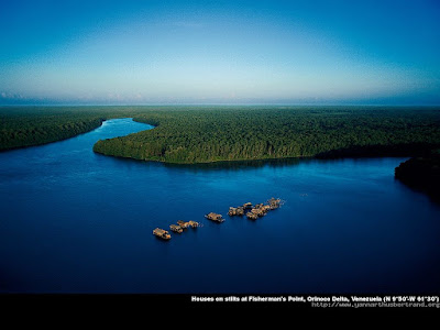 Fisherman's pond , Orinoco delta , Venezuela