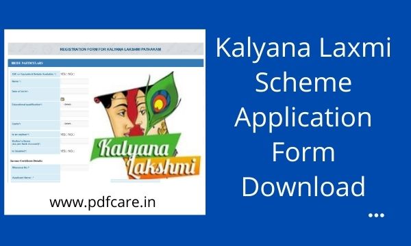 kalyana laxmi scheme application form download pdf