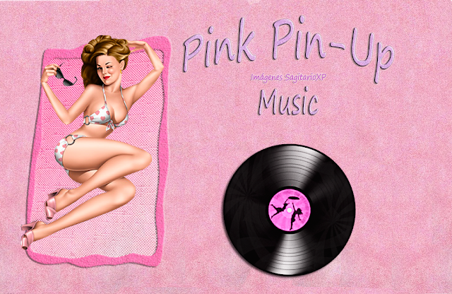 Fondo y portada para facebook: Pink Pin-Up Music 2 | Wallpaper 