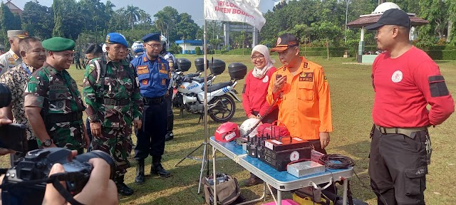 Apel Gelar Kesiapan Personil Dan Materil Dalam Antisipasi  Bencana Alam Di Kab.Bogor