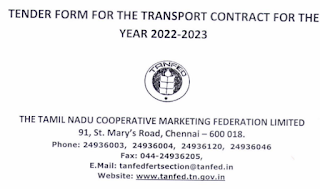Tamil Nadu Co-operative Marketing Federation Ltd., (TANFED) - Tenders - 2022-2023 - PDF