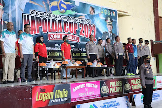 Dalam Rangka HUT Bhayangkara ke-76, Wakapolres Palopo Buka Turnamen Bola Volly Kapolda Sulsel Cup