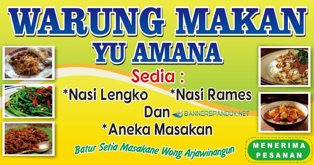 Contoh Banner Spanduk Warung  Makan Nasi Yang Unik dan 