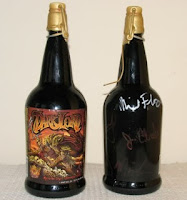 Three Floyds Bourbon Imperial Stout front and back bottle