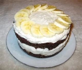 Banana Cream Chocolate Cake