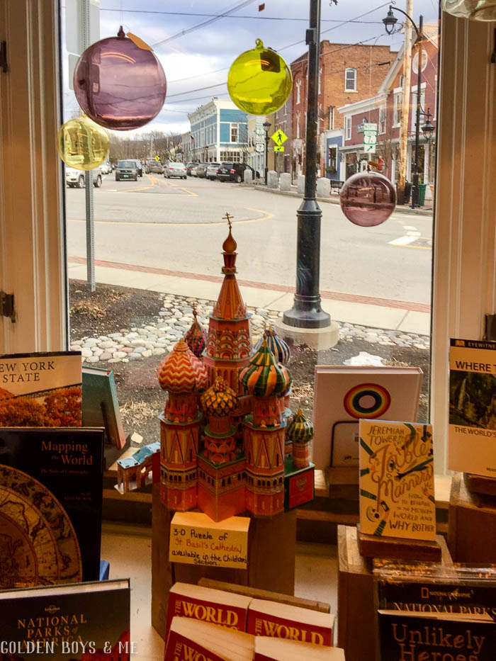 Window display at Northshire Bookstore in Manchester, VT