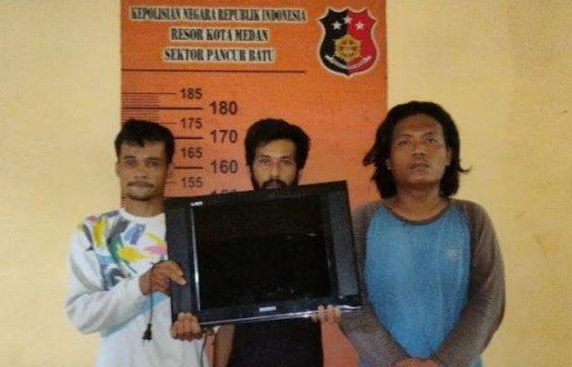 3 Sekawan Maling Laptop dan TV Puskesmas Simalingkar Diciduk Petugas 