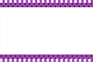 Black Polka Dots in Purple: Free Printable Invitations, Labels or Cards.