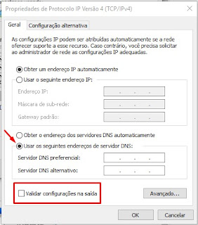 Como alterar o servidor DNS