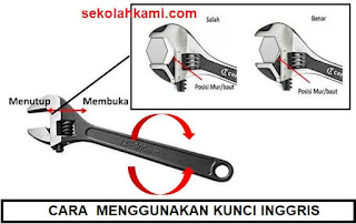 cara menggunakan kunci inggris