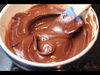 mixing chocolate in ice cream