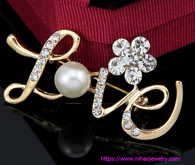 Korean version alloy plating brooch