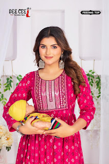 Deecee Hasmeena feeding Gown style Kurtis online  India