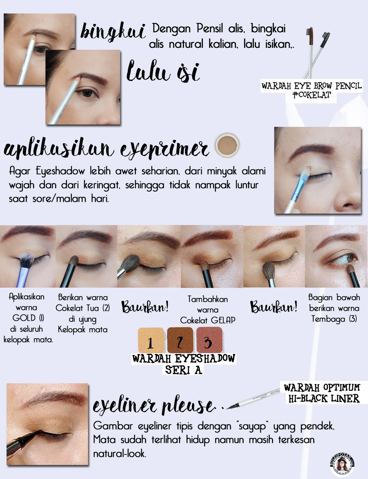 AOBT Tutorial Makeup Lebaran Natural Nuansa Cokelat Dari Wardah