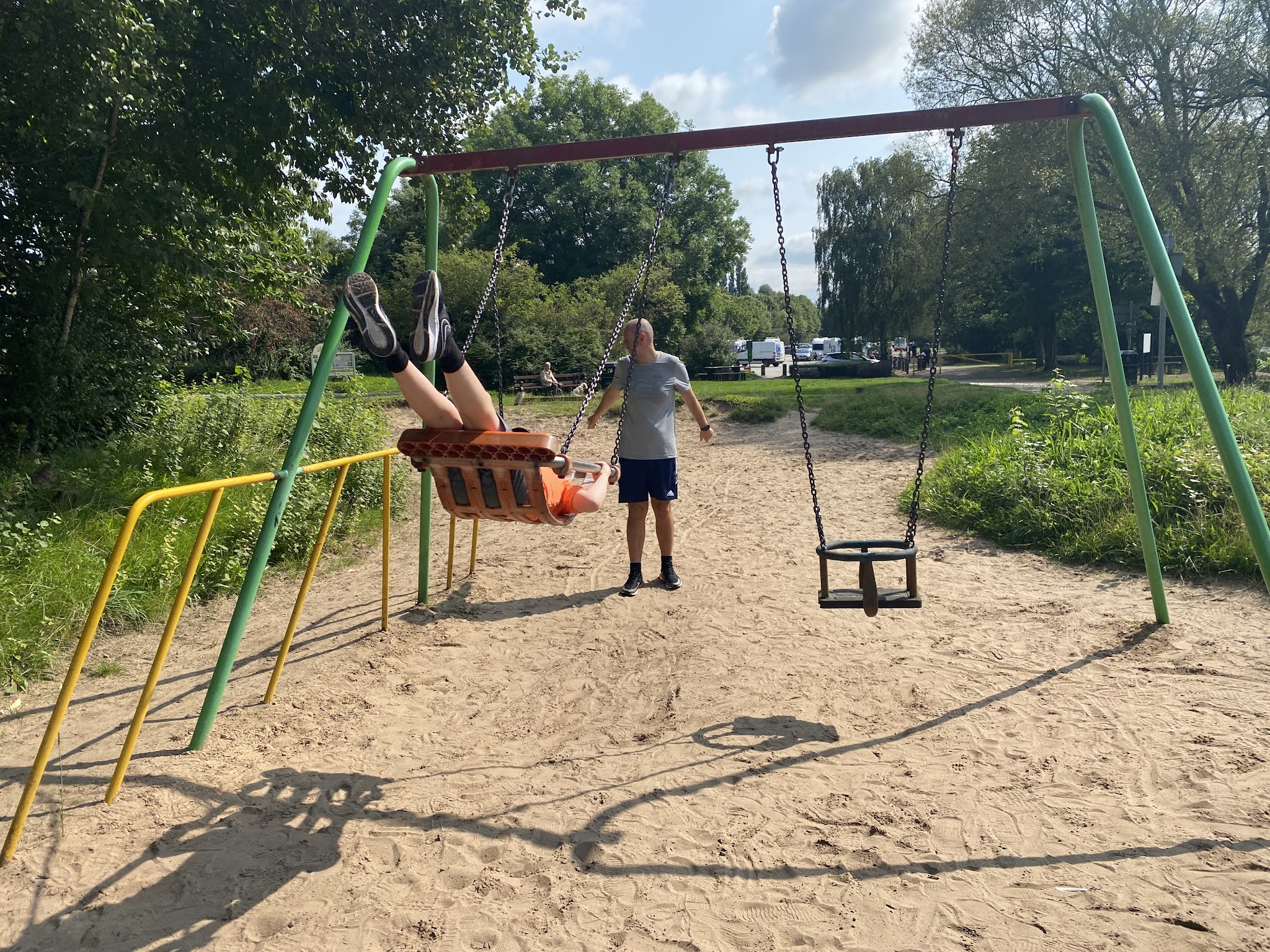 boy on a swing