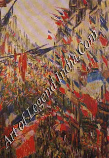The Great Artist Claude Monet Painting “The Rue Montorgueil Decked with Flags” 1878 235/8" x 311/2 Musee des Beaux-Arts, Rouen 