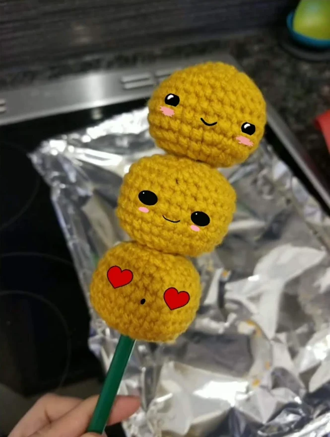 Hong Kong Curry Fishball Play Food Amigurumi FREE Crochet Pattern