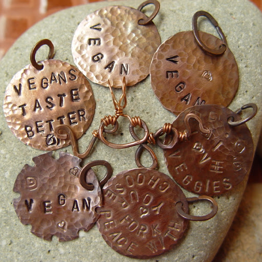 Vegan themed pendants