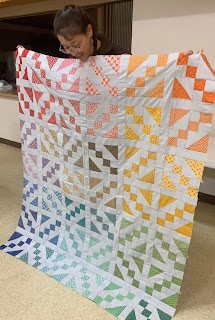 Susana Neiger's Quilt top made with Riley Blake Prairie charm squares