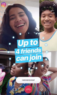 cara video chat dengan 4 orang dalam instagram