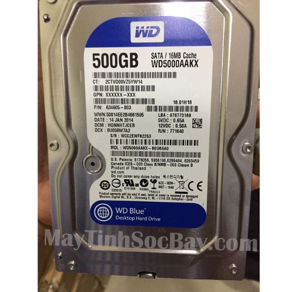 HDD 500GB Chính Hãng