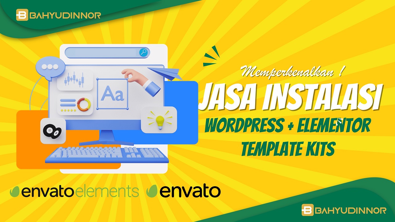 Jasa Installasi Wordpress + Elementor Template Kits Envato Elements