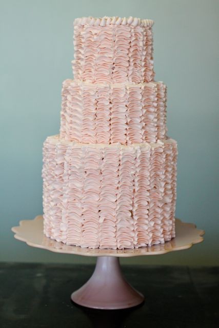 pink gothic wedding cake