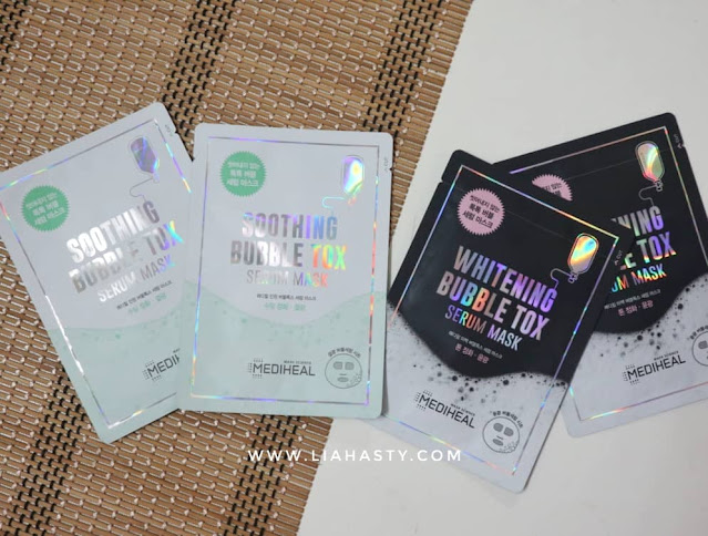 Bubble Sheet Mask dari Mediheal Whitening & Soothing Bubble Tox Serum