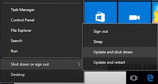 Windows Shut down options