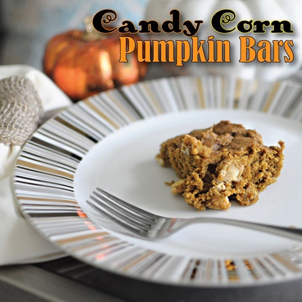 #HarvestFun Candy Corn M&M's Pumpkin Bars #shop