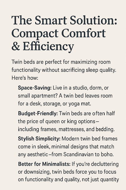 The Smart Solution: Compact Comfort & Efficiency: