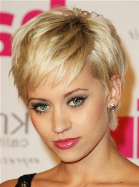 New short hair models with bangs 2015