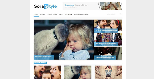 sora style blogger template free