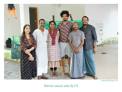 Eminent artist Aji V N at Winter Art Residency-Kilimanoor-HuesnShades