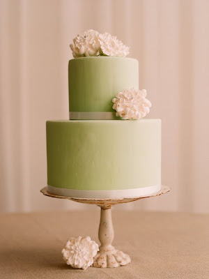 small green wedding cakes