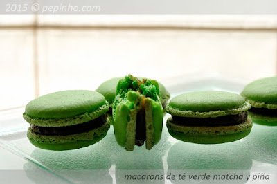 Macarons de té verde (y piña)