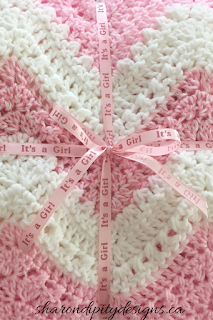 crochet blanket, newborn, infant, baby, chevron