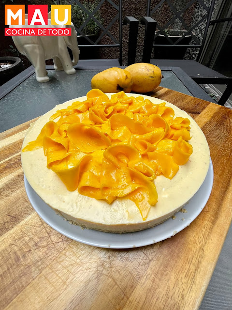 mau cocina de todo cheesecake de mango sin horno pie pay de queso receta facil