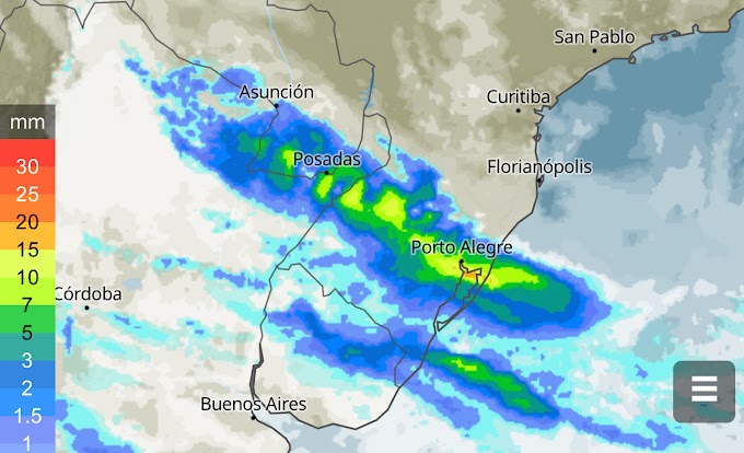 PRONOSTICO DEL CLIMA PARA CHILE, PARAGUAY, URUGUAY, ARGENTINA Y EL SUR DE BRASIL 2-7 MAYO 2024 / CLIMA EXTREMO