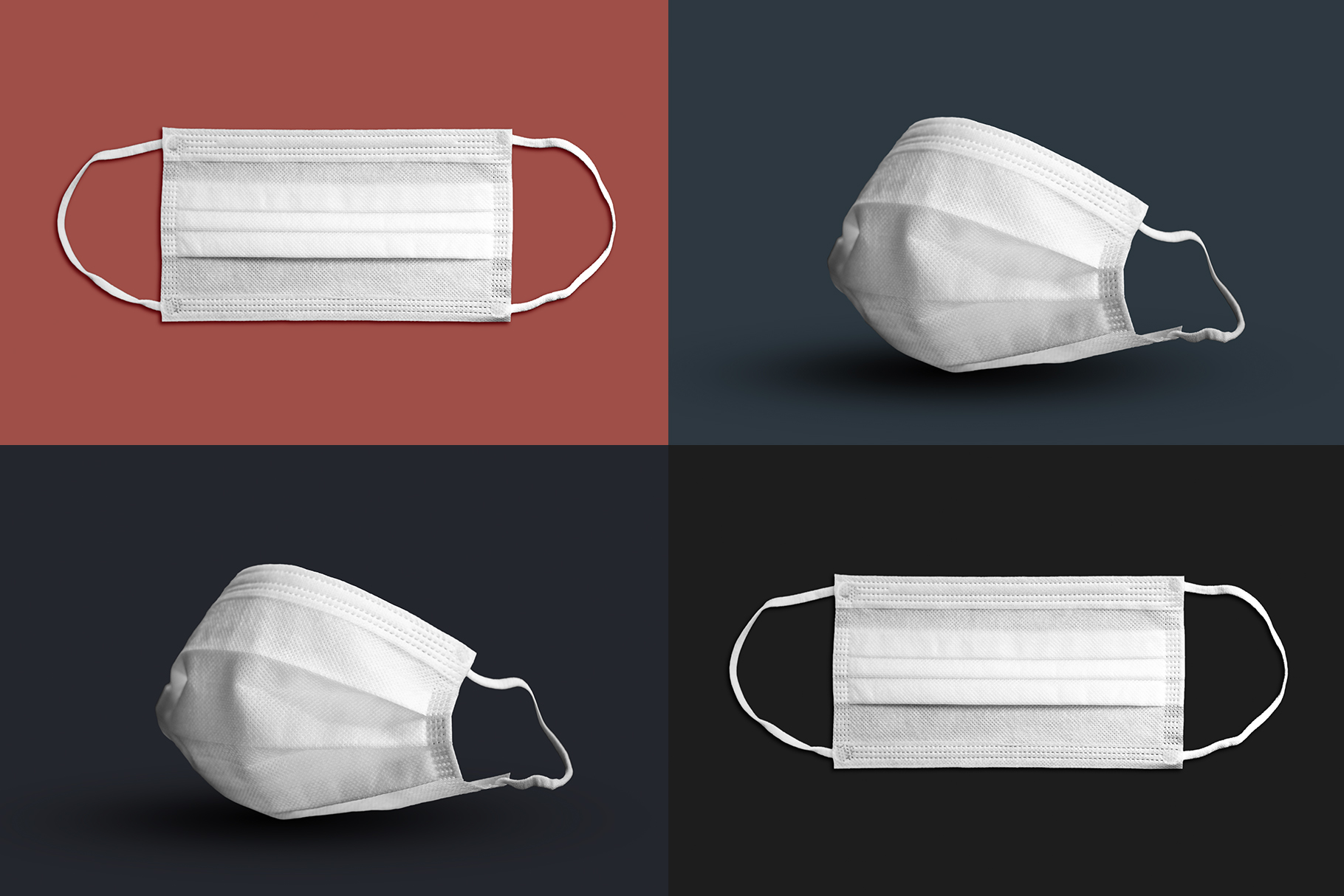 Free Download DEMO Surgical Mask Photoshop Mockups Template